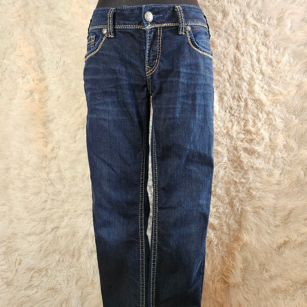 Silver Jeans Women's Blue Berkley Straight Legs Denim Jeans W28/L32